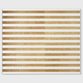 Golden Foil Moderne Elegante Streifen Geschenkpapier (Flach)