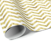 Golden Foil Moderne Elegante Zickzack Geschenkpapier (Rolleneckpunkt)