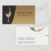 Golden Foil Olivenweg | elegant Visitenkarte (Vorne/Hinten)