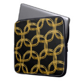 Golden Foil Scribble Circle Chic Notebook Sleeve F (Vorderseite Links)