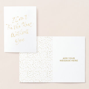 Golden Foil Script Bridesmaid Anforderung Folienkarte