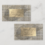 Golden Foil Sepia Urban Bio Visitenkarte (Vorne/Hinten)