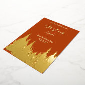 Golden Foil Terracotta Bergsee-Zauber Party Folieneinladung (Gedreht)