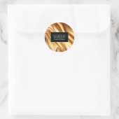 Golden Foil Texture Runder Aufkleber (Tasche)