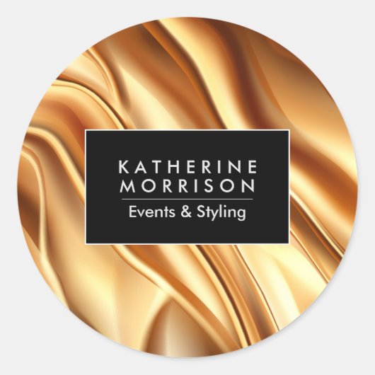 Golden Foil Texture Runder Aufkleber (Vorderseite)