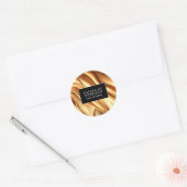 Golden Foil Texture Runder Aufkleber (Umschlag)