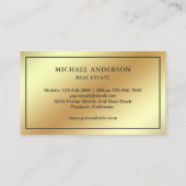 Golden Foil Vintage Antiquitätensprache Anwesen Visitenkarte (Rückseite)