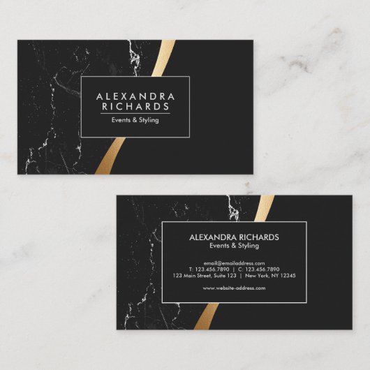 Golden Foil Visitenkarte (Vorne/Hinten)