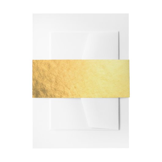 Golden Foil Wedding Einladung Bauch Band (Vorderseite Beispiel)