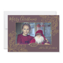 Golden Foil Winter Berries Foto