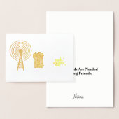 Golden Foiled Ham Radio Geburtstagkarte Folienkarte (Anzeige)