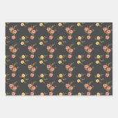 Golden Foliage und Blume Buds Geschenkpapier Set (Vorderseite)