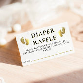 Golden Footprint Windeln Raffle Baby Dusche Begleitkarte