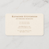 Golden Forest Birds Landschaft Mit Monogramm Visitenkarte (Rückseite)