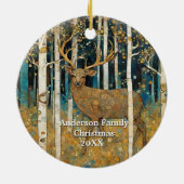 Golden Forest Deer Keramik Ornament (Hinten)