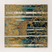 Golden Forest Deer Puzzle (Horizontal)