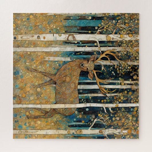 Golden Forest Deer Puzzle (Horizontal)