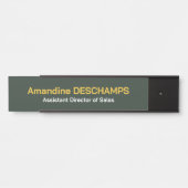 Golden & Forest Green Employee Office Türsigne Türschild (Vorderseite )