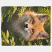 Golden forest guardian majestic red fox fleece thr (Vorderseite (Horizontal))