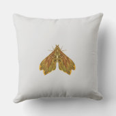Golden Forest Moth – Surreal Nature Form Kissen (Rückseite)
