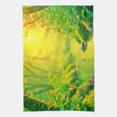 Golden Forest Stream Peaceful Art Geschirrtuch (Vertikal)