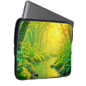 Golden Forest Stream Peaceful Art Laptopschutzhülle (Vorne Rechts)
