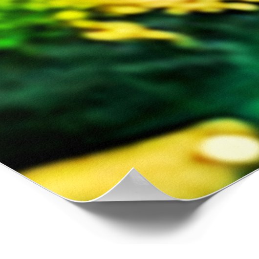 Golden Forest Stream Peaceful Art Poster (Ecke)