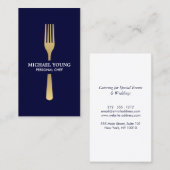 GOLDEN FORK on Navy Koch, Catering, Restaurant Visitenkarte (Vorne/Hinten)