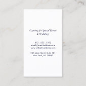 GOLDEN FORK on Navy Koch, Catering, Restaurant Visitenkarte (Rückseite)