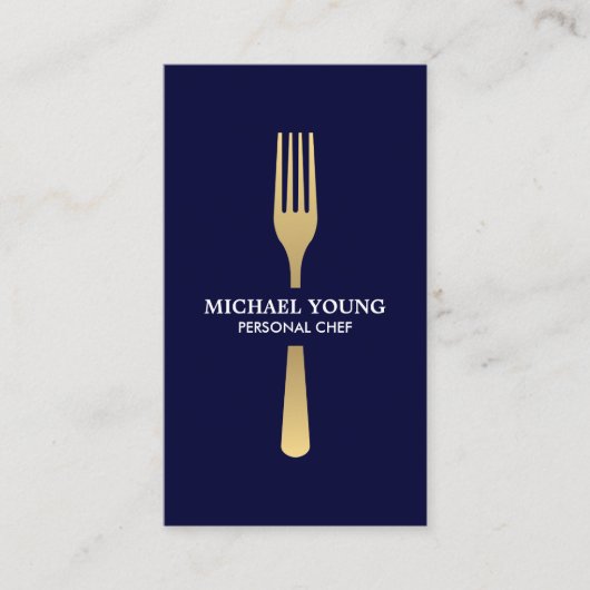 GOLDEN FORK on Navy Koch, Catering, Restaurant Visitenkarte (Vorderseite)