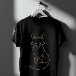 Golden Fox Line Kunst, Dichtung und Musik T-Shirt