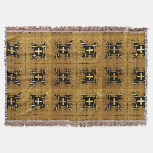 Golden Fraktal Crosses Decke (Vorderseite)