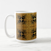 Golden Fraktal Crosses Kaffeetasse (Links)