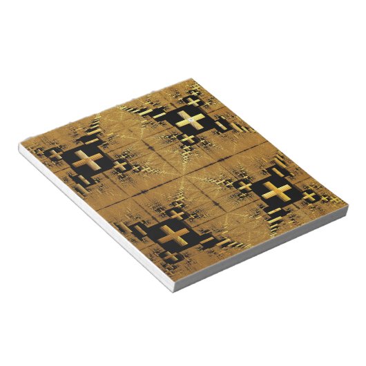 Golden Fraktal Crosses Notizblock (angewinkelt)