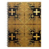 Golden Fraktal Crosses Spiral Notebook Notizblock (Vorderseite)