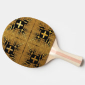 Golden Fraktal Crosses Tischtennis Schläger (Seitenansicht)