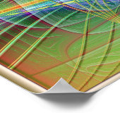 Golden Fraktal Wave Poster (Ecke)