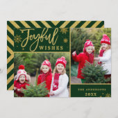 Golden Frame 2 FOTO Grußkarte Feiertagskarte (Vorne/Hinten)