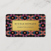 Golden Frame Artistic Paisley Pattern Visitenkarte (Vorderseite)