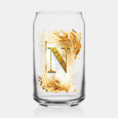 Golden Frame Decorative Monogram N Dosenglas (Vorderseite)