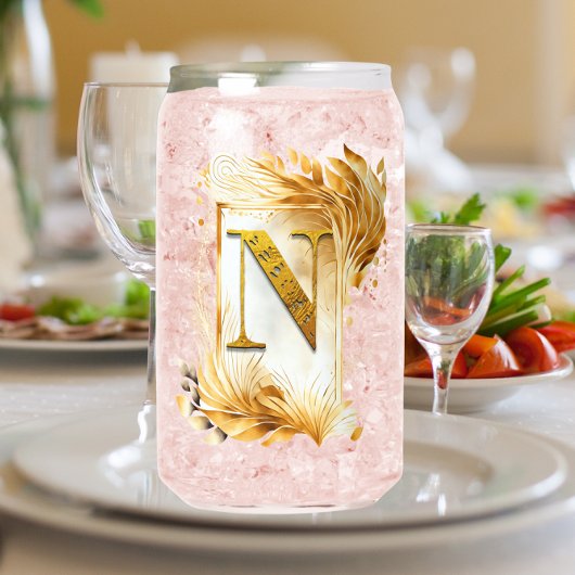 Golden Frame Decorative Monogram N Dosenglas
