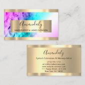 Golden Frame Event Planner Ombre Blue Pink Visitenkarte (Vorne/Hinten)