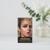 Golden Frame Schauspieler Model Sängertänzerin Fot Visitenkarte (Stehend Vorderseite)