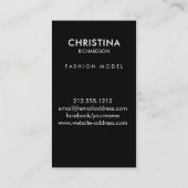 Golden Frame Schauspieler Model Sängertänzerin Fot Visitenkarte (Rückseite)