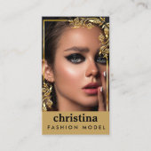 Golden Frame Schauspieler Model Sängertänzerin Fot Visitenkarte (Vorderseite)