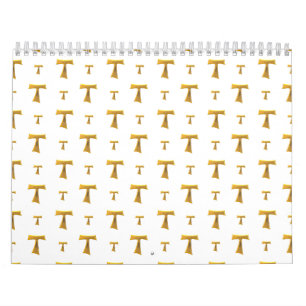 Golden Franciscan Tau Cross Kalender