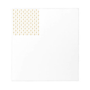 Golden Franciscan Tau Cross Notizblock