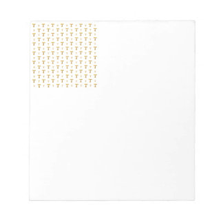 Golden Franciscan Tau Cross Notizblock