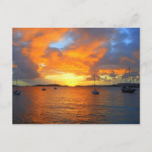 Golden Frank Bay Sunset, St. John, U.S.V.I. Postkarte