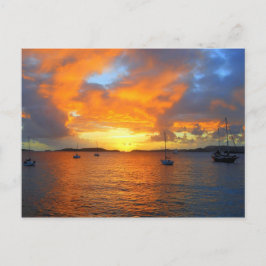 Golden Frank Bay Sunset, St. John, U.S.V.I. Postkarte